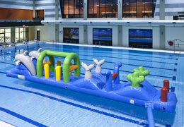 Kup szczelny basen z motywem delfinów i trudnymi przeszkodami dla dzieci. Zamów nadmuchiwane tory przeszkód online już teraz w JB Dmuchańce Polska