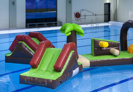 Nadmuchiwany tor szturmowy 16-metrowy tor przeszkód basenowych Double Hawaii Run XL z różnymi ekscytującymi obiektami dla młodszych i starszych. Zamów nadmuchiwany basen z przeszkodami już teraz online w JB Dmuchańce Polska