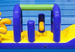 Na sprzedaż rozbudowany dmuchany tor przeszkód ze zjeżdżalnią do wody do zawodów dla dzieci w przebieganiu na czas. Kup online od JB Dmuchance kolorowe tory wodne z motywem błazenka NEMO które wyróżnią twoją firmę. 