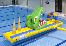 Na sprzedaż wodny tor przeszkód krokodyl na basen lub otwarte kąpielisko. Zamów tanie dmuchańce wodne od największego producenta w Europie JB Dmuchance