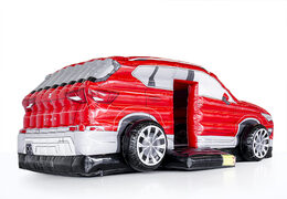 Zamów SEAT-a na zamówienie - pontony samochodowe w kolorze czerwonym w JB Dmuchańce Polska. Zamów spersonalizowany dmuchane zamki