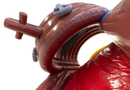 Kup mini 9-metrowy tor przeszkód z piracką łodzią z obiektami 3D dla dzieci. Zamów nadmuchiwane tory przeszkód już teraz online w JB Dmuchańce Polska