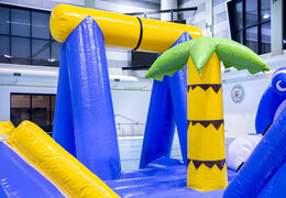 Fajna wyspa zabaw o tematyce surferów z winoroślą, wieżą wspinaczkową, okrągłą zjeżdżalnią i przeszkodami dla młodszych i starszych. Zamów gry w nadmuchiwany basen już teraz online w JB Dmuchańce Polska