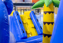 Spektakularna wyspa zabaw o tematyce surferów z winoroślą, wieżą wspinaczkową, okrągłą zjeżdżalnią i przeszkodami dla młodszych i starszych. Kup nadmuchiwane gry w bilard online na JB Dmuchańce Polska