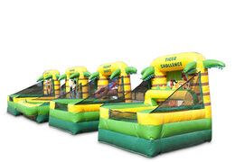 Na sprzedaż dmuchany set gier w klimacie dżungli do rzucania uderzania i celowania do urozmaiconej bezpiecznej zabawy dla kilku osób. Zamów online dmuchane atrakcje gry zespołowe w kompaktowej formie z szybką dostawą od firmy JB Dmuchańce