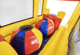 Kup dmuchany, modułowy tor przeszkód 19m w standardowym motywie dla dzieci. Zamów nadmuchiwane tory przeszkód już teraz online w JB Dmuchańce Polska