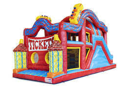 Kup nadmuchiwany 9-metrowy tor przeszkód w tematycznym rollercoasterze dla dzieci. Zamów nadmuchiwane tory przeszkód już teraz online w JB Dmuchańce Polska