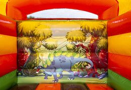 Mały dmuchany leżaczek do kupienia w kolorowym motywie dinozaura. Leżaczki dostępne w JB Dmuchańce Polska online