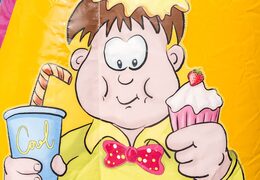 Mały nadmuchiwany otwarty dmuchany zamek na sprzedaż w motywie imprezowym. Kup dmuchane zamki w JB Dmuchańce Polska online