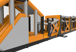 Nadmuchiwany tor przygodowy Giga o długości 48,5 m dla dzieci. Zamów nadmuchiwane tory przeszkód już teraz online w JB Dmuchańce Polska