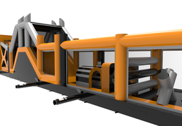 Nadmuchiwany tor przygodowy Giga o długości 48,5 m dla dzieci. Zamów nadmuchiwane tory przeszkód już teraz online w JB Dmuchańce Polska