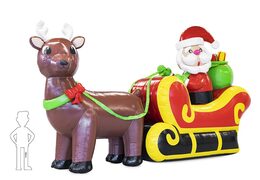 Do kupienia 9 metrowe dmuchane sanie z reniferem i dmuchanym mikołajem w klimacie świątecznym. Zamów wyjątkowe personalizowane atrakcje świąteczne od producenta JB Dmuchance 