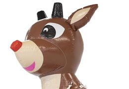  Na sprzedaż 5 metrowy dmuchany renifer do szybkigo rozłożenia przyciagająca wzrok dekoracja na święta bożeo narodzenia. Zamów online wytrzymały na warunki atmosferyczne dmuchany obiekt świąteczny od producenta JB Dmuchance