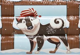 Do kupienia domek dmuchana chatka świętego mikołaja, z wnętrzem do dowolnej aranżacji.Zamów online dmuchane obiekty dekoracyjne od producenta JB Dmuchance