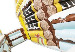 Do kupienia domek dmuchana chatka świętego mikołaja, z wnętrzem do dowolnej aranżacji.Zamów online dmuchane obiekty dekoracyjne od producenta JB Dmuchance