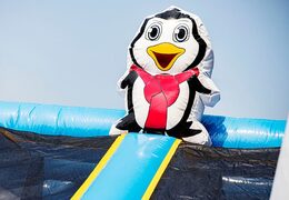 Nadmuchiwany dmuchany zamek w motywie Krainy Lodu ze zjeżdżalniami i zabawnymi przeszkodami z nadrukami dla dzieci. Kup dmuchane zamki online w JB Dmuchańce Polska