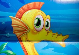 Kup nadmuchiwany otwarty dmuchany zamek JB Bubbles z piankowym dźwigiem w motywie Seaworld dla dzieci. Zamów dmuchane zamki do skakania w JB Dmuchańce Polska