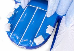 Dmuchany zamek z motywem lodu ze zjeżdżalnią i obiektami 3D dla dzieci. Kup dmuchane zamki online w JB Dmuchańce Polska