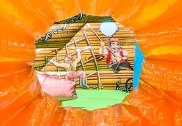 Mega opblaasbaar open speelpark springkussen van 15 meter met glijbaan en spellen kopen in thema sealife world zee voor kids