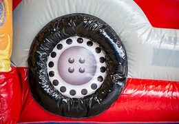 Zamów duży dmuchany, wielofunkcyjny dmuchany zamek dla straży pożarnej ze zjeżdżalnią w motywie Lego dla dzieci. Kup dmuchane zamki online w JB Dmuchańce Polska