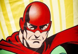 Nadmuchiwany leżaczek superbohatera z dachem na sprzedaż do użytku komercyjnego. Leżaczki dostępne w JB Dmuchańce Polska online