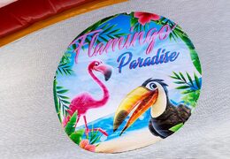 Zamów nadmuchiwany leżaczek do zabawy w domu w motywie flaminga dla dzieci w JB Dmuchańce Polska. Kup leżaczki online wJB Dmuchańce Polska