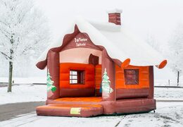 Dmuchany zamek Skihut winterworld z kominem 3D u góry dla dzieci. Kup dmuchane zamki online w JB Dmuchańce Polska