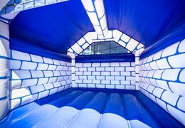 Kup standardowe dmuchane zamki w kolorze niebieskim z motywem rycerskim dla dzieci. Kup dmuchane zamki online w JB Dmuchańce Polska