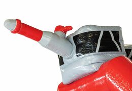 Do sprzedaży duży dmuchaniec koloru czerwonego ze strażą pożarną. Zamów super trwałe skakańce online w JB Dmuchance