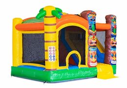 Kup nadmuchiwany Jumpy Happy Splash z wanną i z motywem tropikalnym Hawajów dla dzieci w JB Dmuchance.Kolorowy plac wodny dla dzieci z opcja skakania zamów online w JB Dmuchance