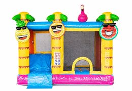 Na sprzedaż dmuchany zamek różowo-żółty Flaming Multi Splash ze zjeżdżalnią i kąpielą wodną. Kup najlepsze dmuchańce do zabaw na świeżym powietrzu dla dzieci w JB Dmuchance