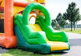 Zamów mini dmuchany zamek w dżungli ze zjeżdżalnią dla dzieci. Kup dmuchane zamki do skakania online w JB Dmuchańce Polska