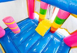 Mini nadmuchiwany dmuchany zamek ze zjeżdżalnią w motywie jednorożca do kupienia dla dzieci. Nadmuchiwany dmuchane zamki na sprzedaż w JB Dmuchańce Polska