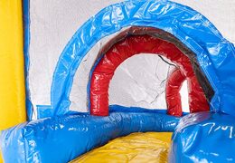 Kup mini dmuchany zamek dla wielu graczy w motywie imprezowym ze zjeżdżalnią dla dzieci. Zamów nadmuchiwane dmuchane zamki online w JB Dmuchańce Polska