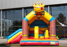 Kup nadmuchiwany wielofunkcyjny domek do skakania dla dzieci z dachem z motywem małpy i uderzającym obiektem 3D na górze w JB Dmuchańce Polska. Zamów bounce house online w JB Dmuchańce Polska