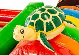 Kup leżaczkę z motywem tropikalnym ze zjeżdżalnią dla dzieci. Zamów nadmuchiwane leżaczki online w JB Dmuchańce Polska