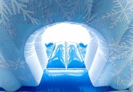 Na sprzedaż wielozadaniowy dmuchany plac zabaw ze zjeżdżalnią w klimacie krainy lodu dla dzieci.  Zamów trwałe skakańce online w JB Dmuchance
