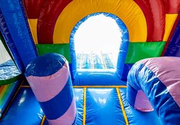 Zamów dmuchany zamek z jednorożcem multiplay L ze zjeżdżalnią dla dzieci. Kup nadmuchiwane dmuchane zamki online w JB Dmuchańce Polska