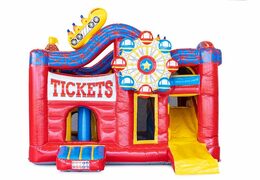 Kup średni dmuchany wielozadaniowy dmuchany zamek w stylu rollercoastera ze zjeżdżalnią dla dzieci. Zamów dmuchane zamki do skakania online w JB Dmuchańce Polska