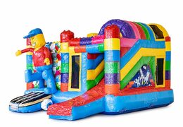 Kup nadmuchiwany, wielozadaniowy, dmuchany zamek do skakania z motywem superbloków lego ze zjeżdżalnią dla dzieci. Zamów dmuchane zamki do skakania online w JB Dmuchańce Polska