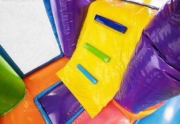 Nadmuchiwany leżaczek z motywem hipisów ze zjeżdżalnią w wielu kolorach na sprzedaż dla dzieci