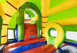 Zamów dużą dmuchaną poduszkę powietrzną ze zjeżdżalnią w motywie krokodyla dla dzieci