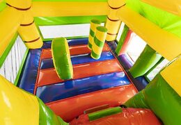 Kup dużą dmuchaną poduszkę powietrzną ze zjeżdżalnią w motywie krokodyla dla dzieci