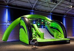 Nadmuchiwany tor przeszkód z dmuchanym zamkiem z interaktywnym sportem do rywalizacji o dzieci na sprzedaż