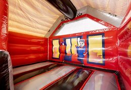 Zamów poduszkę powietrzną z dmuchanym zamkiem ze zjeżdżalnią w motywie zwierzęcym dla dzieci