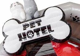 Kup nadmuchiwaną kombinację zjeżdżalni ze zjeżdżalnią w motywie hotelu zwierzęcego dla dzieci