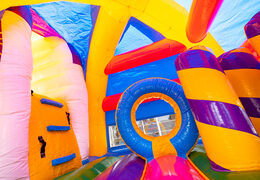 Kup nadmuchiwany super dmuchany zamek dla wielu graczy w motywie jednorożca dla dzieci w wielu kolorach