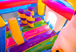 Nadmuchiwany super dmuchany zamek dla wielu graczy w motywie jednorożca dla dzieci na sprzedaż w wielu kolorach