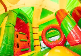 Wielofunkcyjny motyw dinozaura z poduszką powietrzną z sekcją do skakania i zjeżdżalnią na sprzedaż dla dzieci