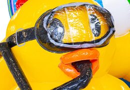 kup nadmuchiwaną poduszkę powietrzną z motywem kaczego świata ze zjeżdżalnią dla dzieci